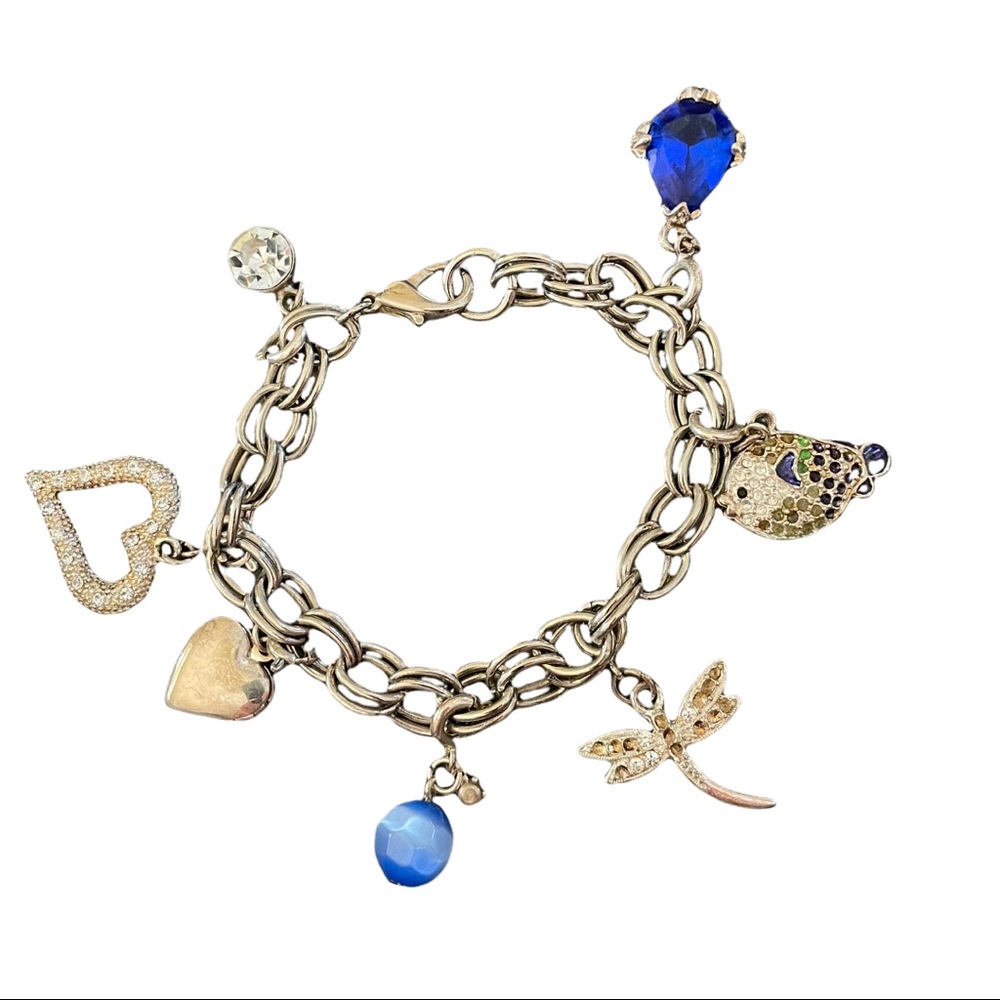 Charm bracelet with crystals and gorgeous gems!